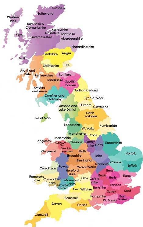 Counties in the UK