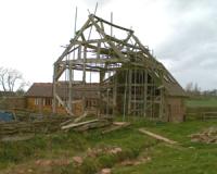 Grade II Listed 17th century, partly renovated timber framed barn in rural location in Warwickshire
