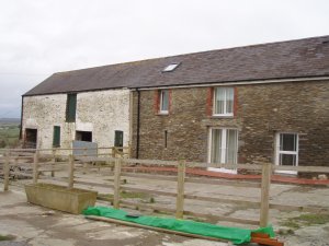 Partly converted barns in Carmarthenshire