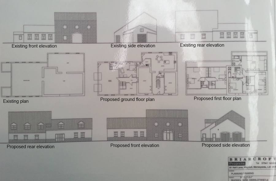 Floorplan of Barn for conversion in Oswaldtwistle, Lancashire