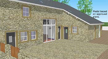 Barn with planning permission for conversion in the Ribble Valley