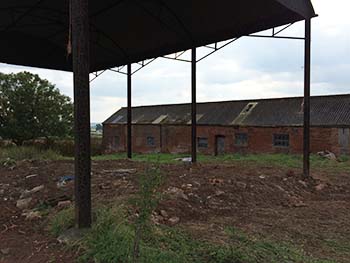 Barn with planning permission for conversion to two properties in Whitgreave, Staffordshire