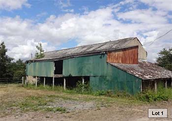 Farm buildings with planning permission for conversion near Horsmonden, Kent