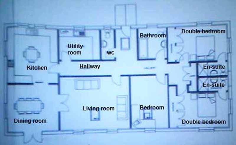 Floorplan of Converted barn for sale in Powys, near Sarnau