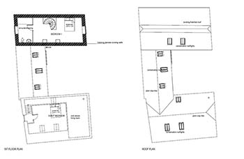 Floorplan of House and unconverted barn in Ash, Kent