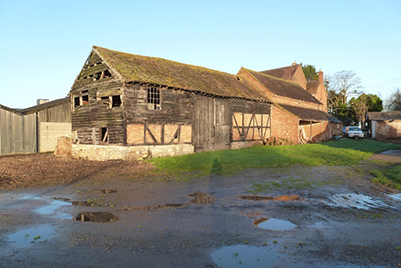 Unconverted barns in Defford, Worcs