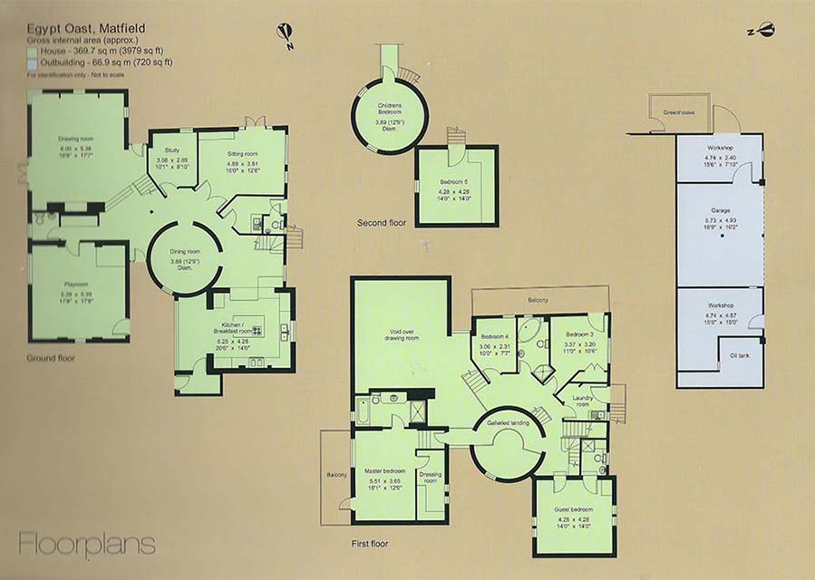 Floorplan of Converted oast house in Brenchley, Kent
