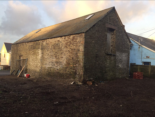 Unconverted barn in Llanllwni, Carmarthenshire, West Wales