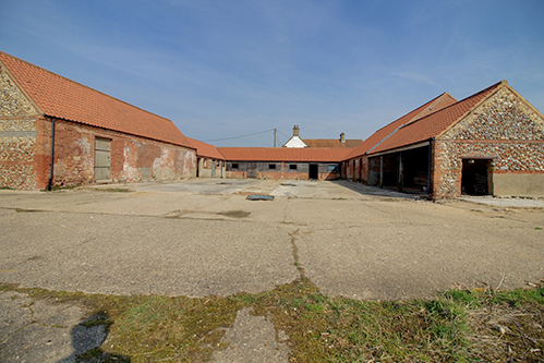Barn with planning permission for conversion in Tittleshall, Norfolk