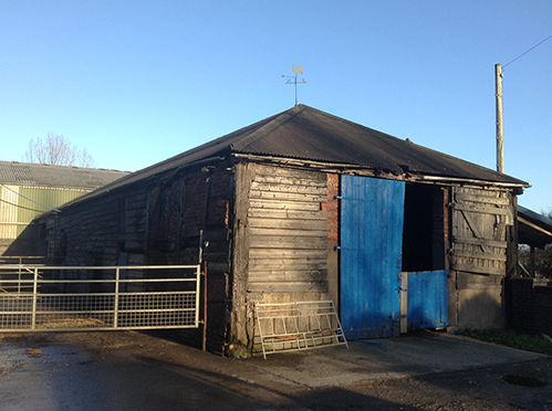 Barn frame for sale at Welshpool, Mid Wales