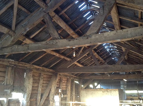 Oak barn for sale near Welshpool, Mid Wales