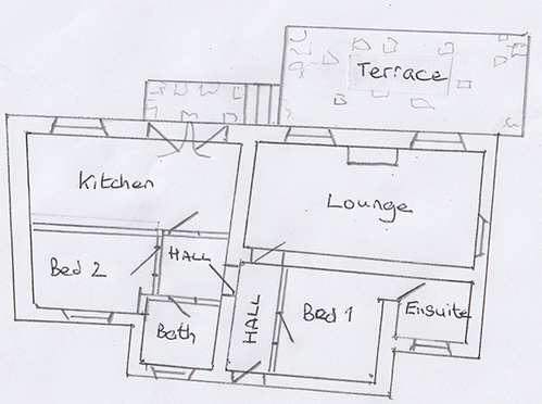 Floorplan of Former shippon for sale in Derbyshire