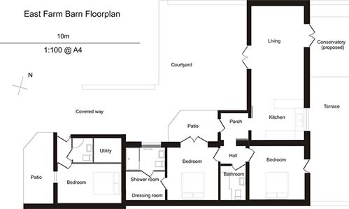 Floorplan of Converted barn in Low Catton, Yorkshire