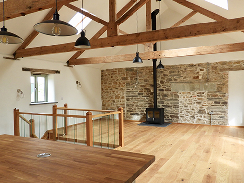 Grade II listed barn conversion near Launceston and Bude, Cornwall