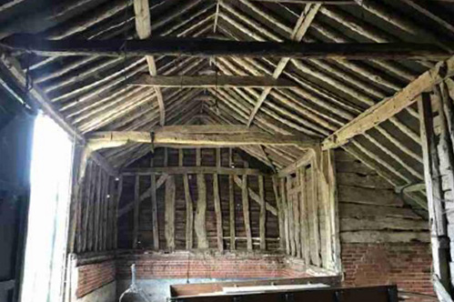 Unconverted barn with half an acre of land in Willisham, near Ipswich, Suffolk
