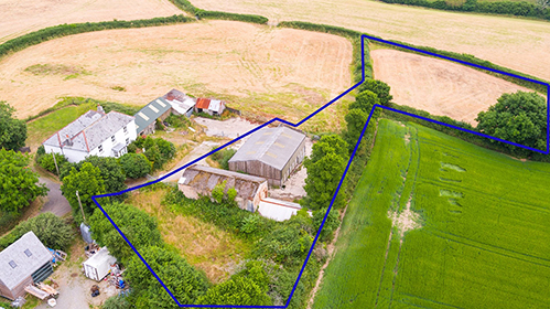 An unconverted barn awaiting planning permission, Tideford Cross, near Saltash