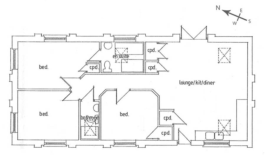 Floorplan of Contemporary barn conversion in North Devon