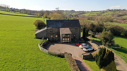 Barn conversion with land, Llangattock, near Abergavenny, Powys