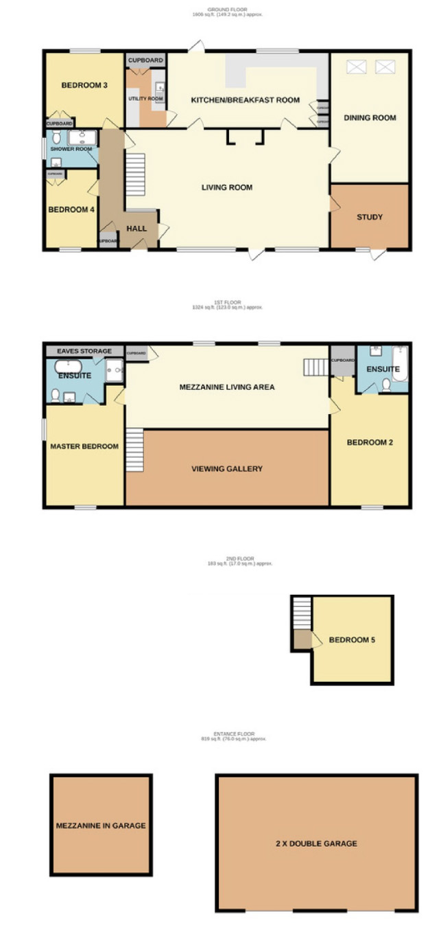 Floorplan of Kentish barn conversion for sale in Southfleet, Dartford