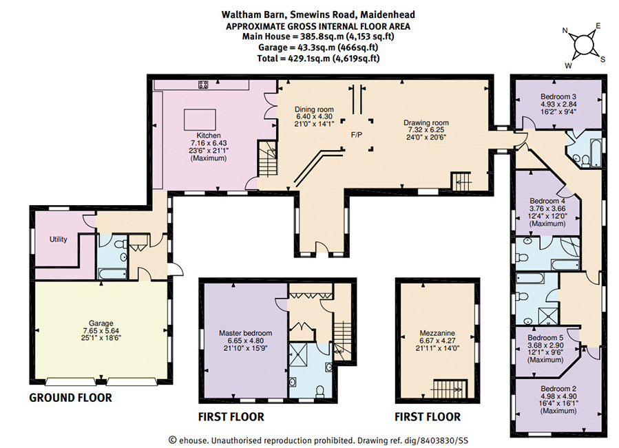 Floorplan of Barn conversion for sale near Maidenhead, Berkshire