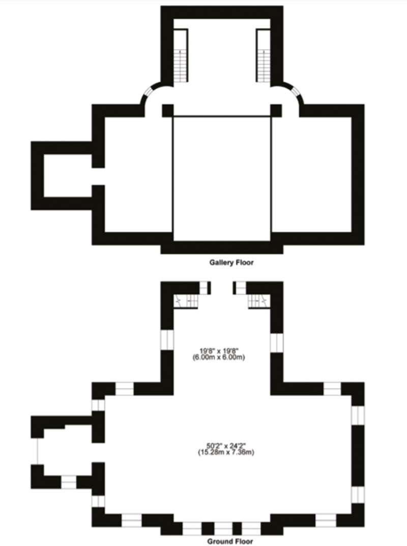 Floorplan of Church for sale near St Andrews, Fife