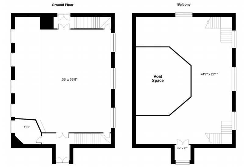 Floorplan of Unconverted church for sale Eskdalemuir, Langholm