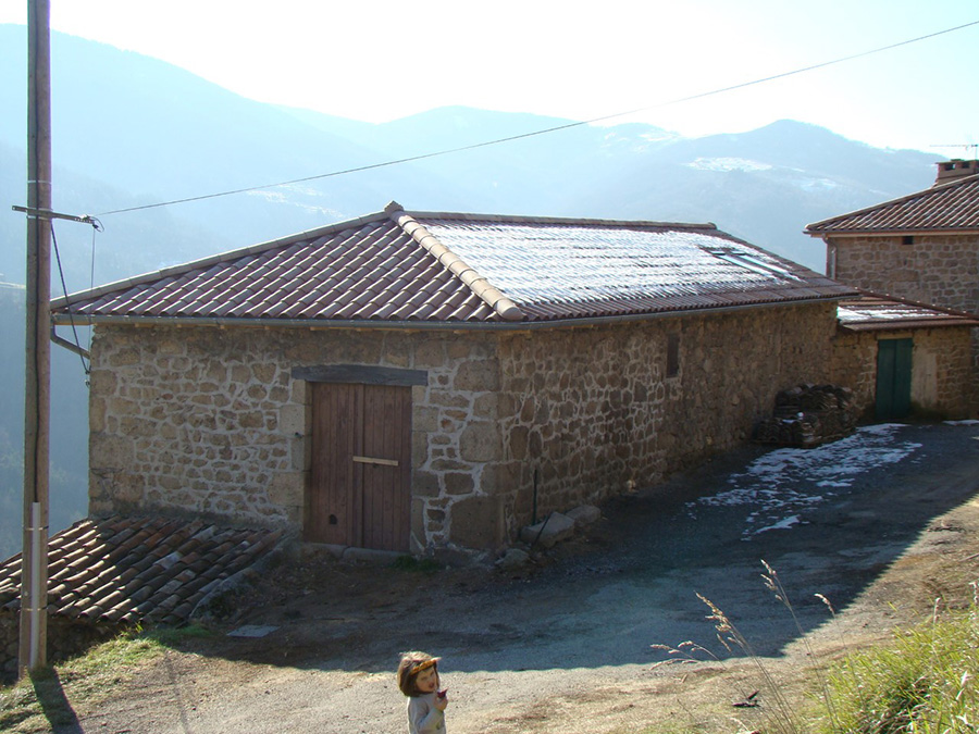 A stone-built barn for renovation in the Ardeche region of France