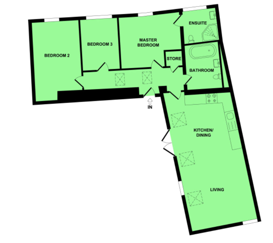 Floorplan of Barn conversion for sale in Lound, Suffolk