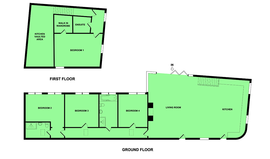 Floorplan of Converted barn for sale Great Yarmouth