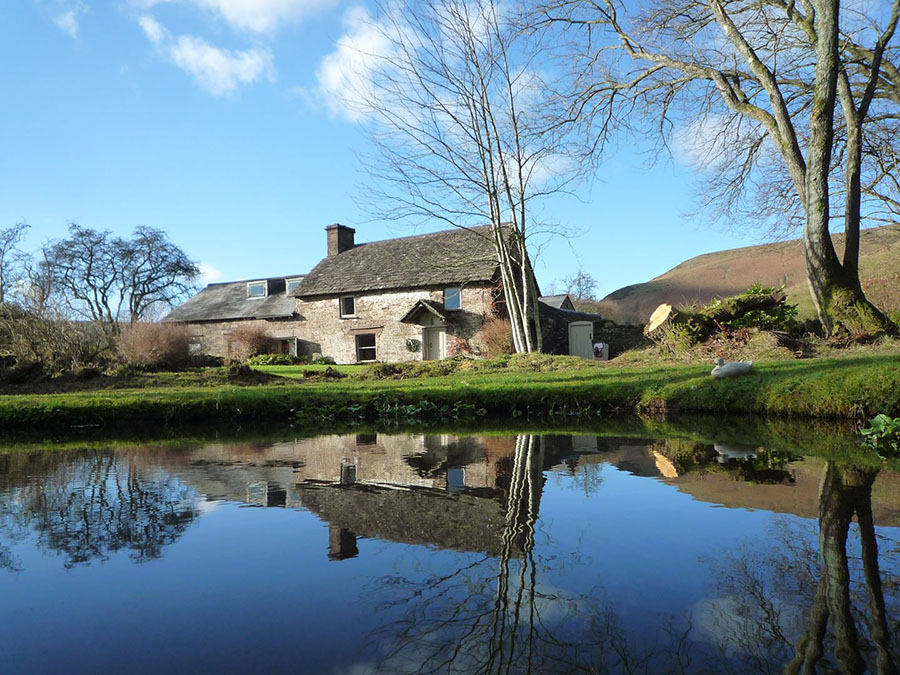 Rural property with barns and courtyard for sale near Abergavenny, Monmouthshire