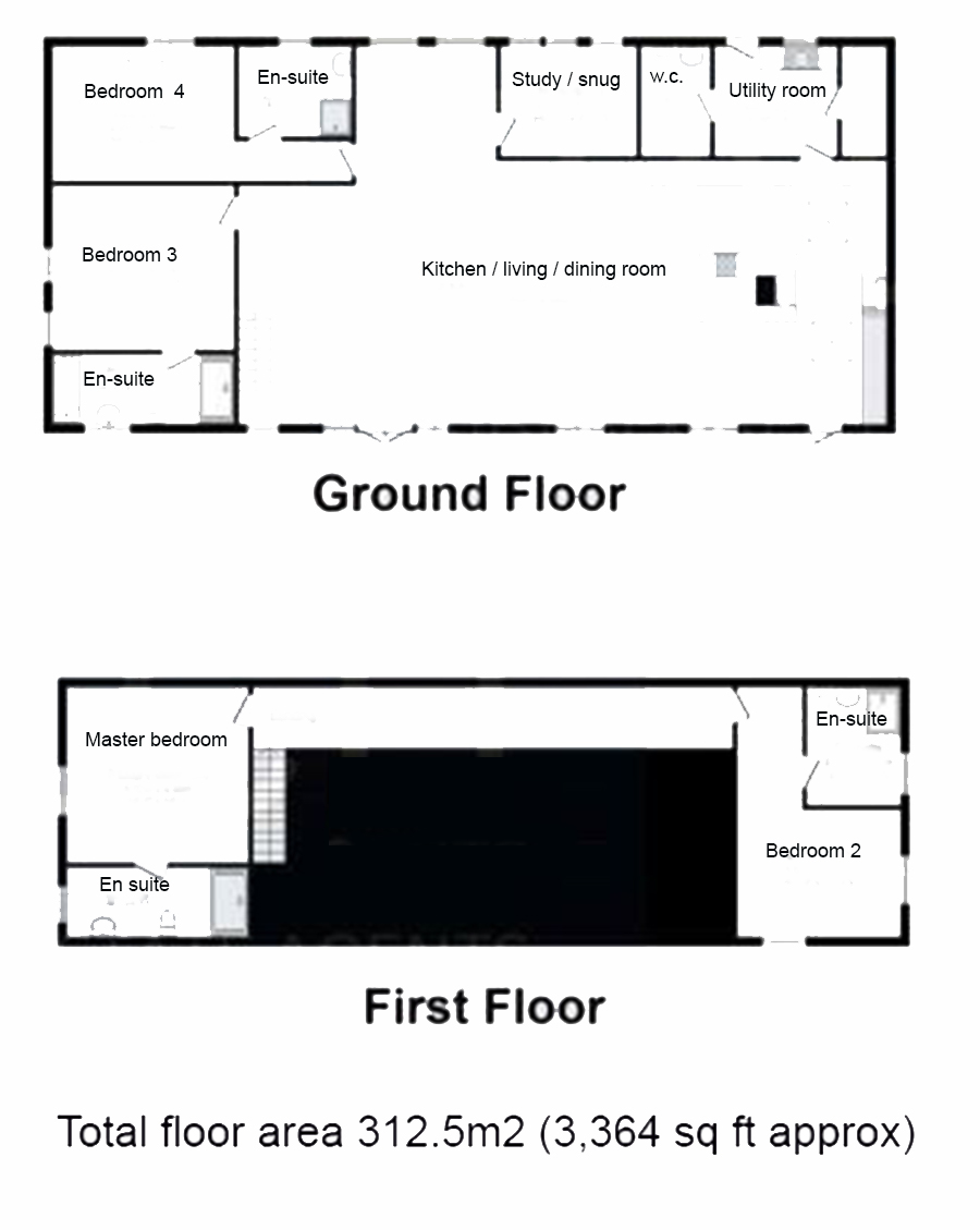 Floorplan of Barn conversion in Little Yeldham, near Halstead, Essex