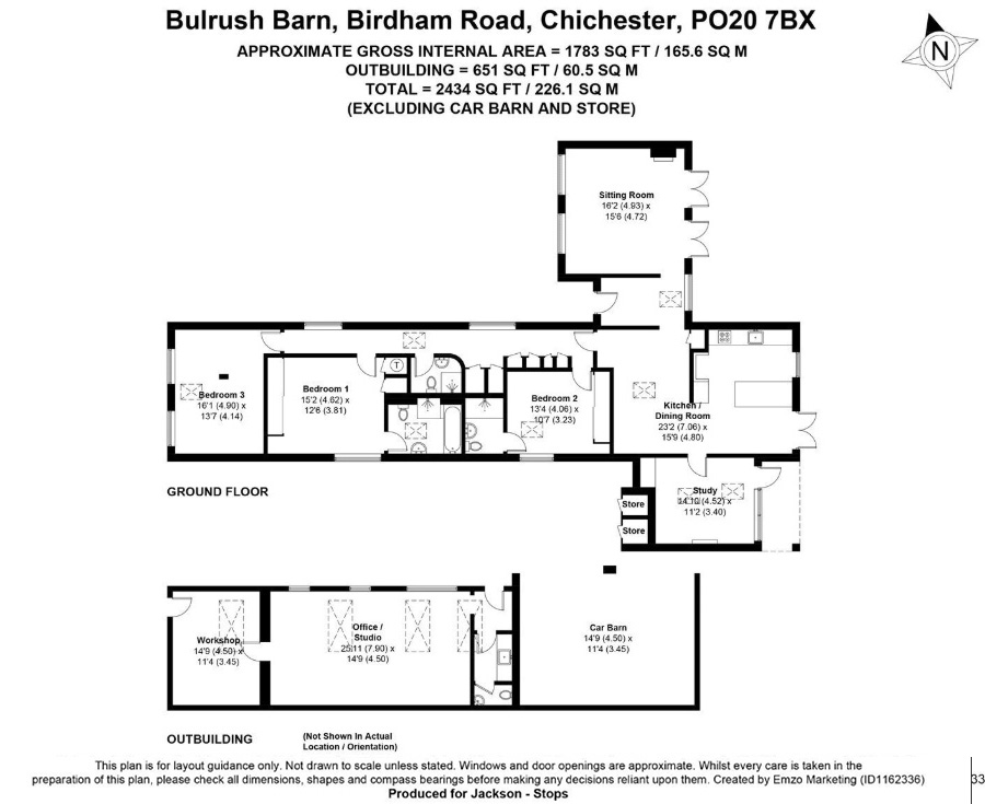 Floorplan of Barn conversion for sale Chichester, West Sussex