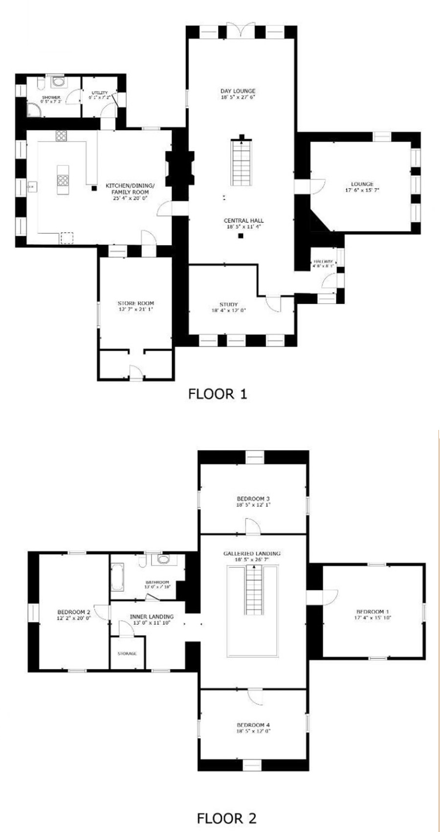 Floorplan of Converted school for sale in Cynwyd, Denbighshire