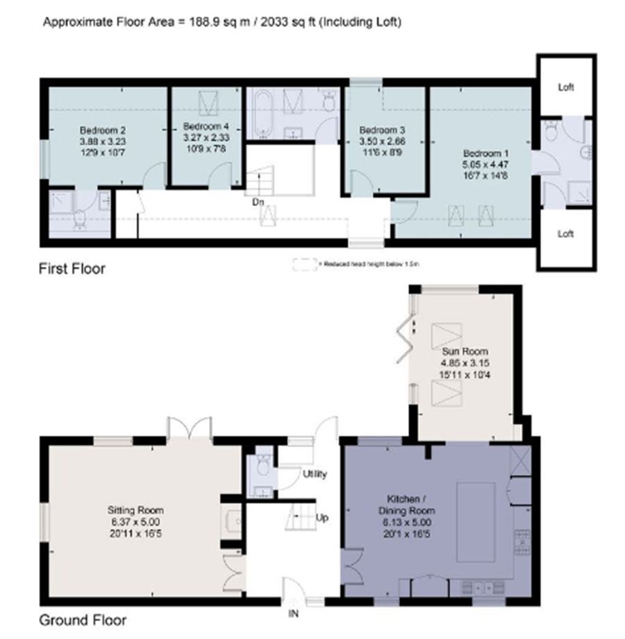 Floorplan of Barn conversion for sale near Newbury, Berkshire