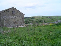 Stone built barn with planning permission for conversion in Lumb, near Rossendale, Lancashire