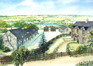 Unconverted barns near Llanelli, Wales