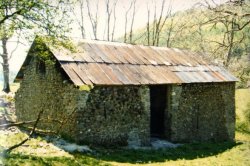 Barn with planning permission for conversion near Llandovery, Carmarthenshire