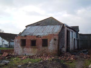 Two storey barn with planning permission for conversion near Westonzoyland, Somerset