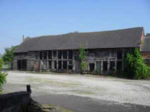 Unconverted barns, Bell o The Hill, near Tushingham