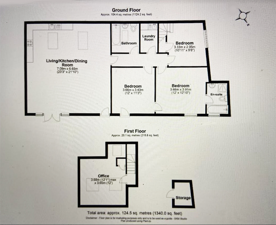 Floorplan of Converted barn in Dagnall, Berkhamsted, Hertfordshire