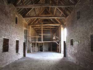 Grade II listed barn with planning permission near Brecon in Powys