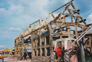 Timber frame barn without land dismantled and ready for re erection