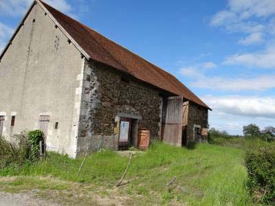 Unconverted barn for sale in the Auvergne, France